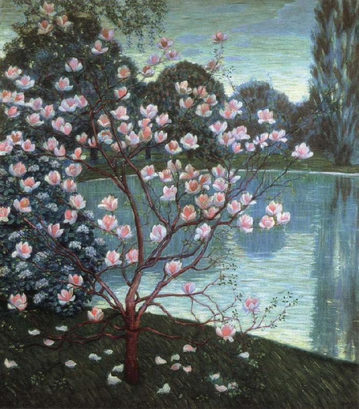 wilhelm list magnolia France oil painting art